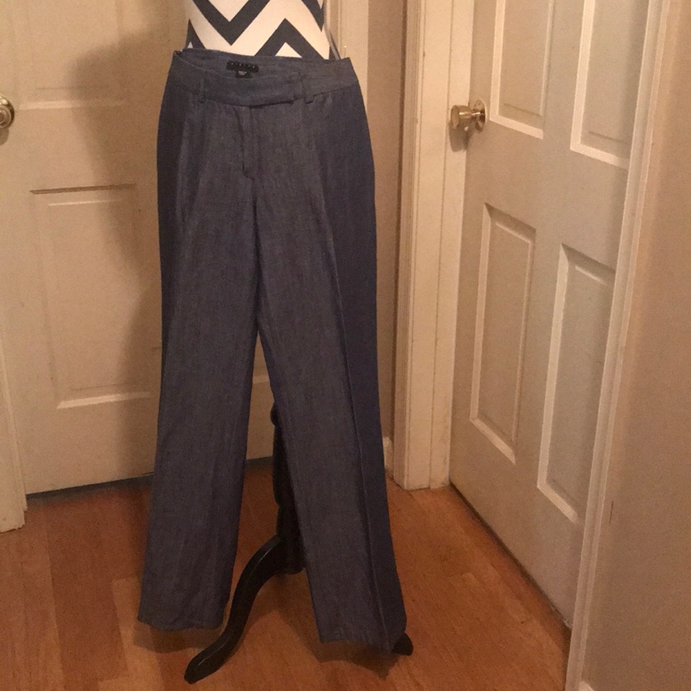 Linen/flax unlined mid rise pant